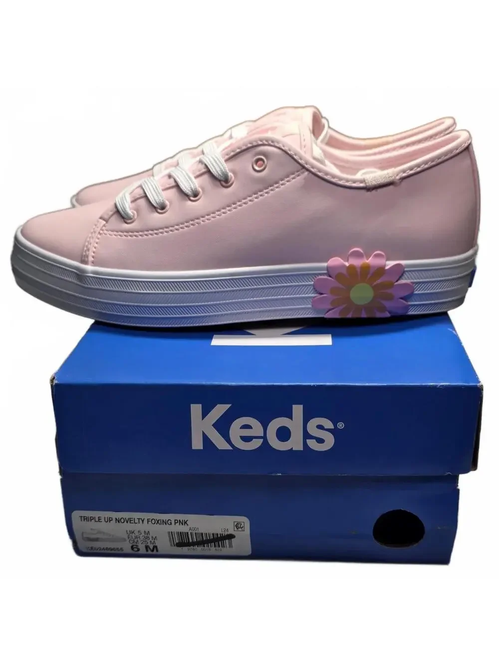 Keds Triple Up Novelty Foxing Pink Sneakers Size 6 M